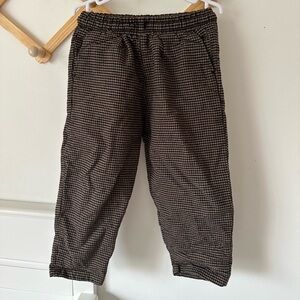 Zara Black and Brown Plaid Skirt